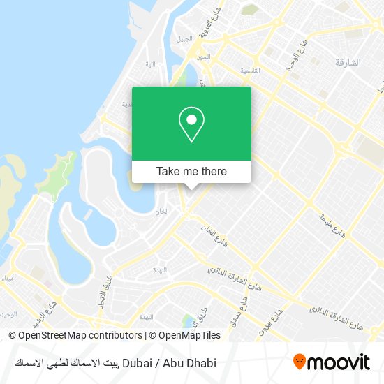 بيت الاسماك لطهي الاسماك map