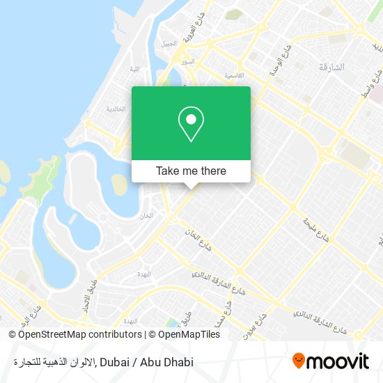 الالوان الذهبية للتجارة map