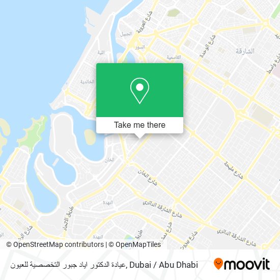 عيادة الدكتور اياد جبور التخصصية للعيون map