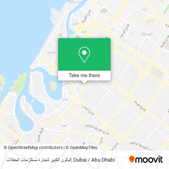 البالون الكبير لتجارة مستلزمات الحفلات map