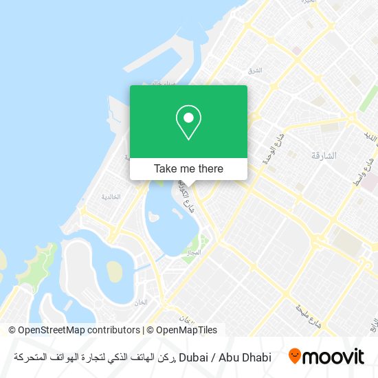 ركن الهاتف الذكي لتجارة الهواتف المتحركة map