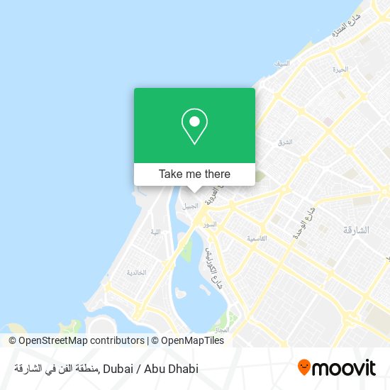 منطقة الفن في الشارقة map