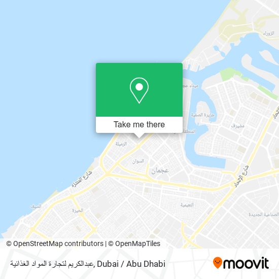 عبدالكريم لتجارة المواد الغذائية map