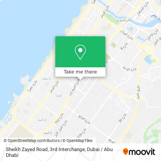 Sheikh Zayed Road, 3rd Interchange map