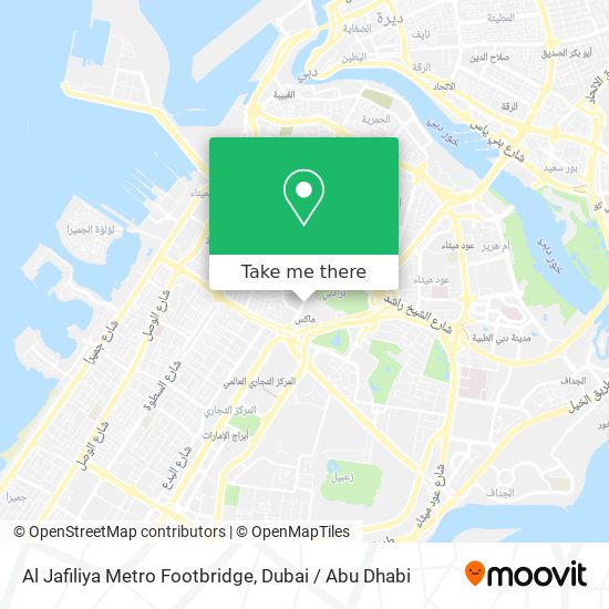 Al Jafiliya Metro Footbridge map