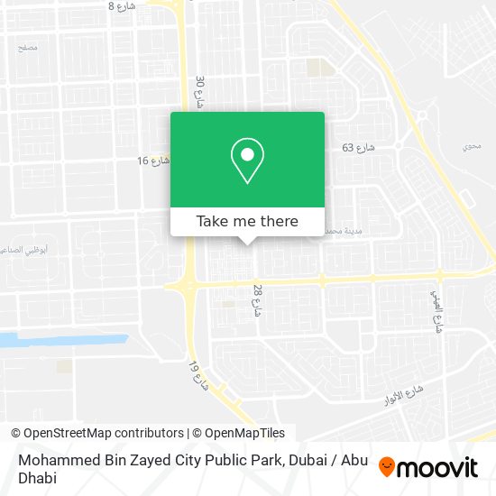 Mohammed Bin Zayed City Public Park map