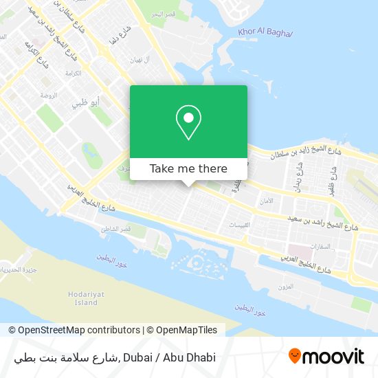 شارع سلامة بنت بطي map