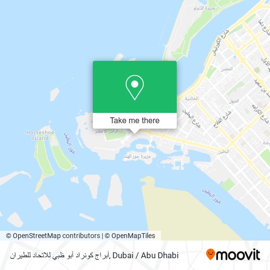 أبراج كونراد أبو ظبي للاتحاد للطيران map