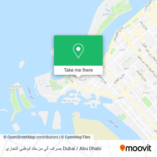 صراف آلي من بنك أبوظبي التجاري map