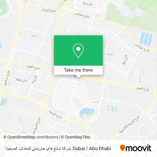 شركة شانغ هاي جاويابتي للمعدات الصحية map