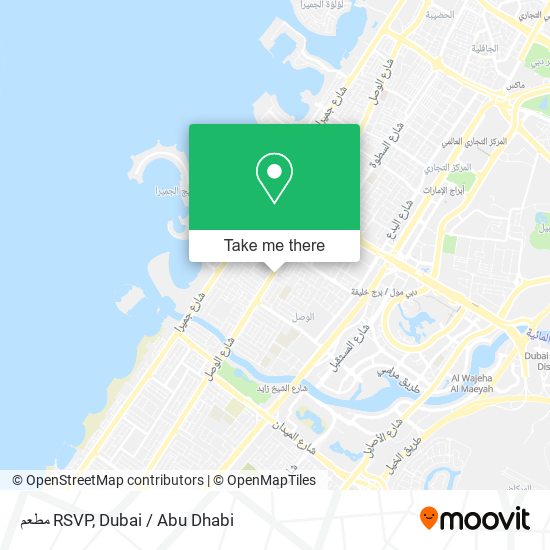 مطعم RSVP map