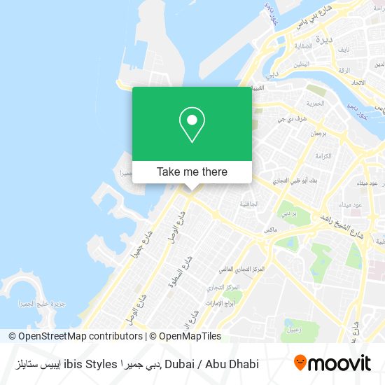 إيبيس ستايلز ibis Styles دبي جميرا map