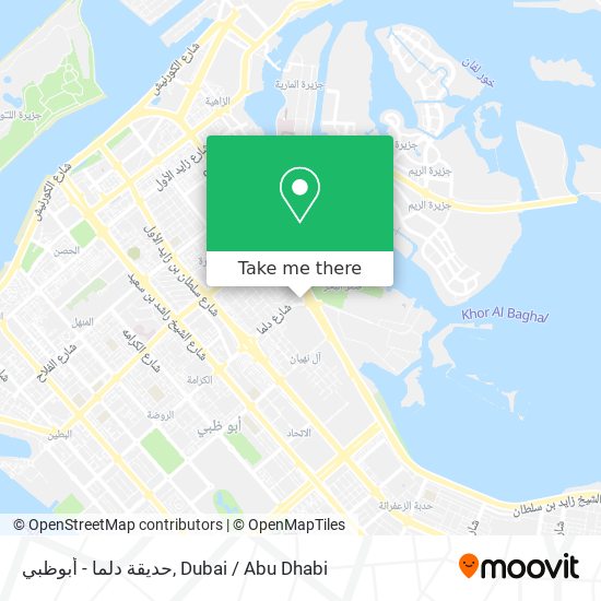 حديقة دلما - أبوظبي map