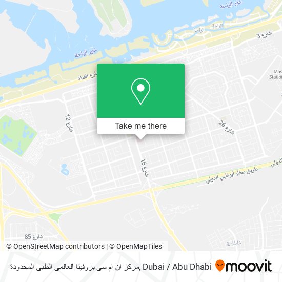 مركز ان ام سى بروفيتا العالمى الطبى المحدودة map