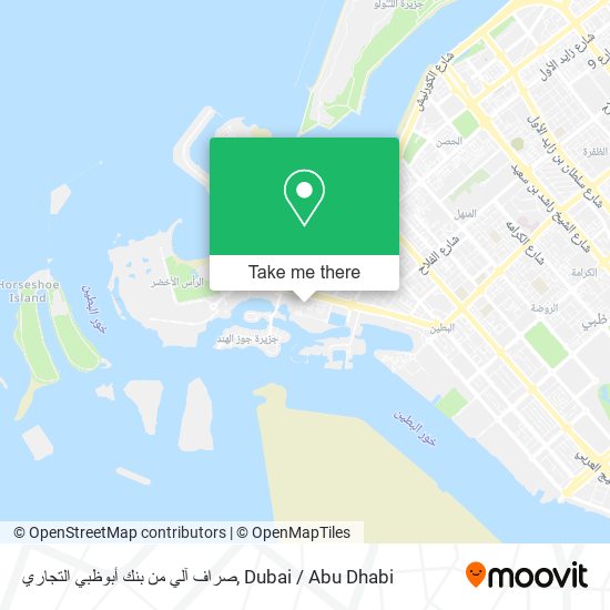 صراف آلي من بنك أبوظبي التجاري map
