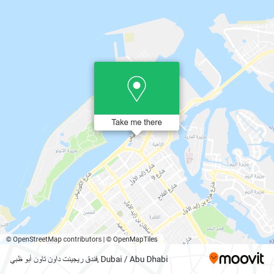 فندق ريجينت داون تاون أبو ظبي map