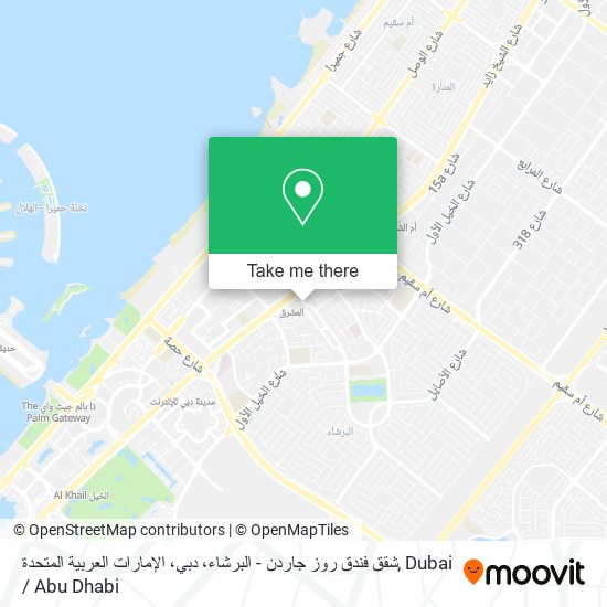 شقق فندق روز جاردن - البرشاء، دبي، الإمارات العربية المتحدة map