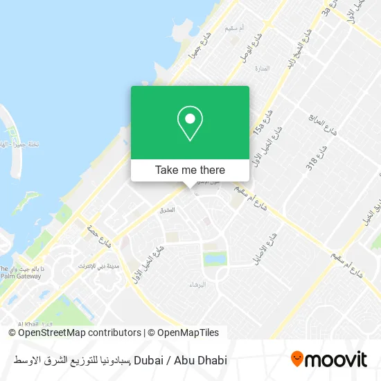 سبادونيا للتوزيع الشرق الاوسط map