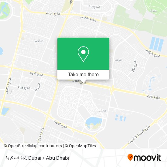 إجازات كويا map