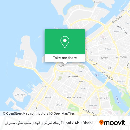 البنك المركزي الهندي-مكتب تمثيل مصرفي map