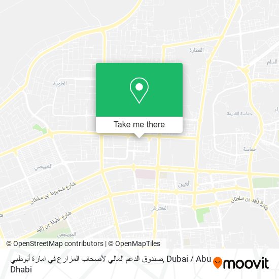 صندوق الدعم المالي لأصحاب المزارع في امارة أبوظبي map