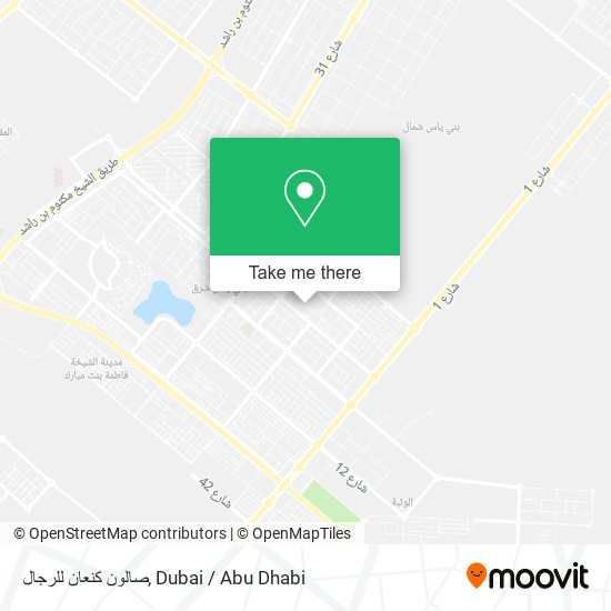 صالون كنعان للرجال map