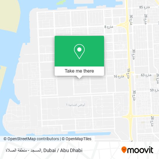 المسجد - منطقة الصلاة map
