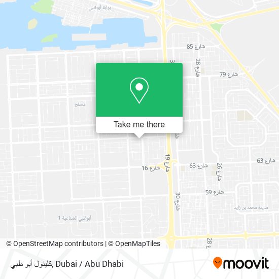 كلينول أبو ظبي map