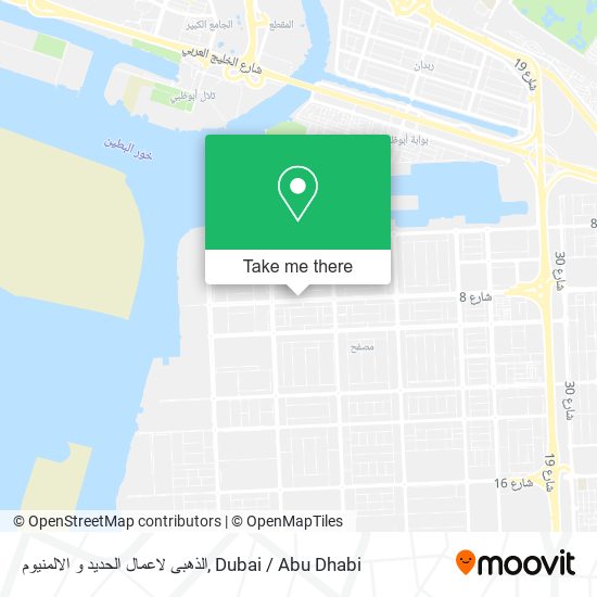 الذهبى لاعمال الحديد و الالمنيوم map