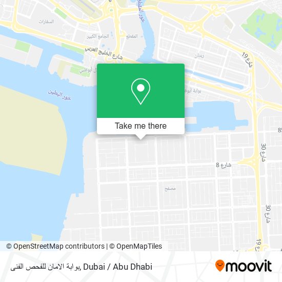 بوابة الامان للفحص الفنى map