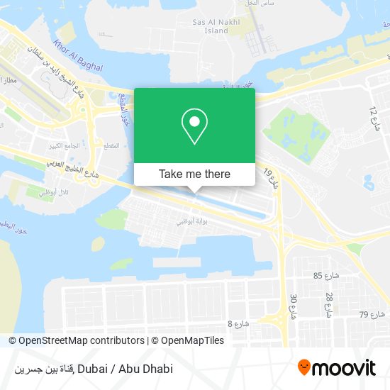 قناة بين جسرين map