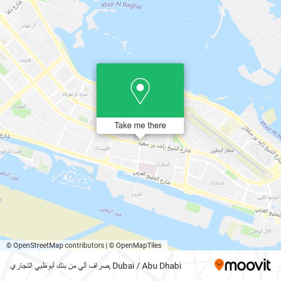 صراف آلي من بنك أبوظبي التجاري map