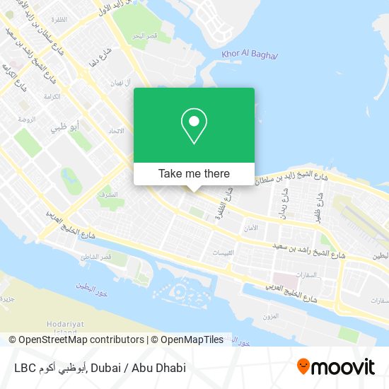 LBC أبوظبي أكوم map
