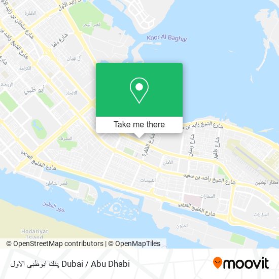 بنك ابوظبى الاول map