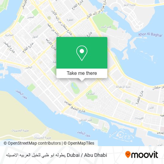 بطوله ابو ظبي للخيل العربيه الاصيله map