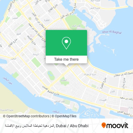 المزدهية لخياطة الملابس وبيع الاقمشة map