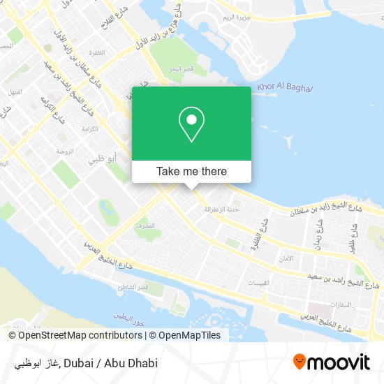 غاز ابوظبي map