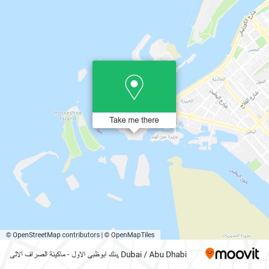 بنك ابوظبى الاول - ماكينة الصراف الالى map