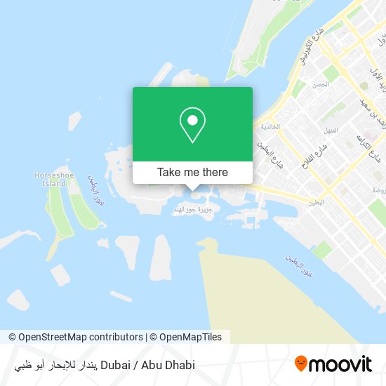 بندار للإبحار أبو ظبي map