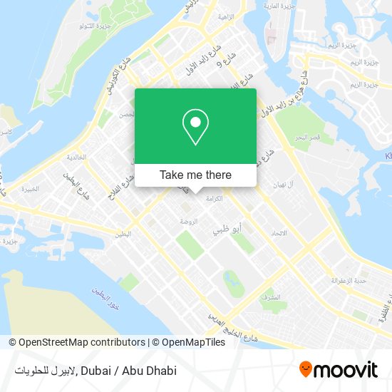 لابيرل للحلويات map