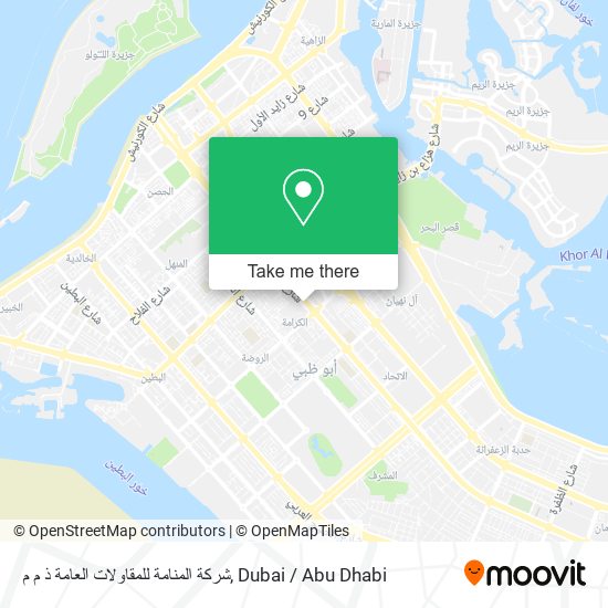 شركة المنامة للمقاولات العامة ذ م م map