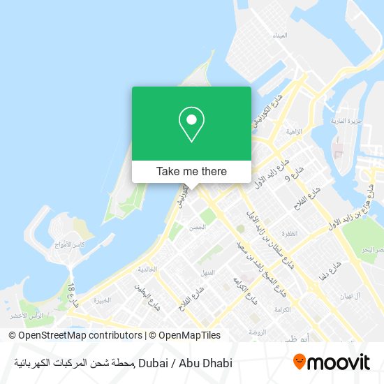 محطة شحن المركبات الكهربائية map