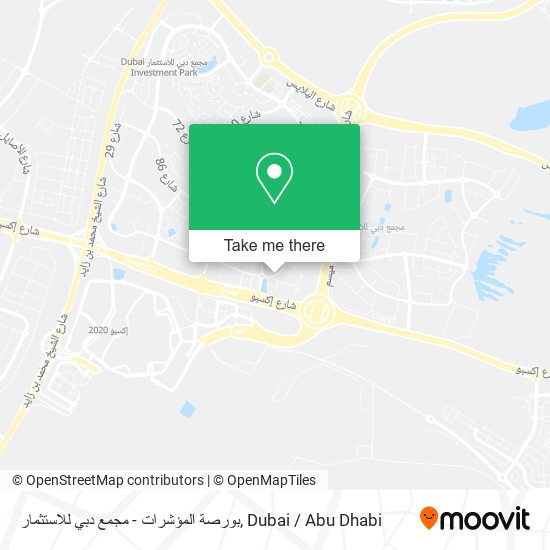 بورصة المؤشرات - مجمع دبي للاستثمار map
