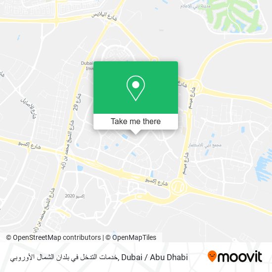 خدمات التدخل في بلدان الشمال الأوروبي map