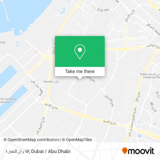 الفا وان للتجارة map