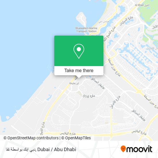 دبي إبك بواسطة تفا map