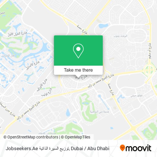 Jobseekers.Ae توزيع السيرة الذاتية map