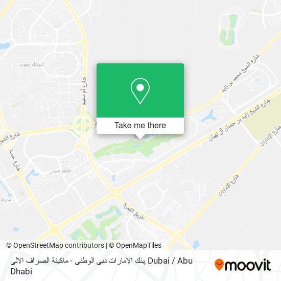 بنك الامارات دبى الوطنى - ماكينة الصراف الالى map