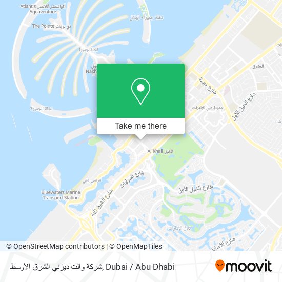 شركة والت ديزني الشرق الأوسط map