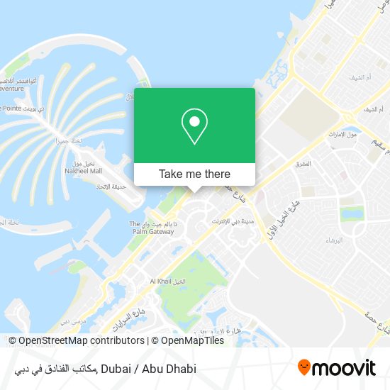 مكاتب الفنادق في دبي map